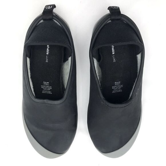 Mahabis LUXE Black Leather Wool Interior Convertible Shoes - Picture 1 of 16